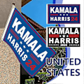 Pikkukuva 1 / 5: Kamala Harris 2024 -lippu 3x5 jalkaa, Harris presidentinvaaleihin -lippu messinkisilmukoilla (FMY) A