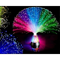 Miniatyrbilde 1 av 5: LED Fiberoptisk Lampe, LED Fargerik Skiftende Fiberoptisk Fontene Nattelys med Krystallbase, Multifarget Atmosfærisk Sengbordlys (FMY) 7 Color Rechargeable