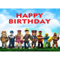 Pikkukuva 5 / 5: Roblox-juhlatausta Onnea syntymäpäivää Taustakangas Verho Lapset Pojat Tytöt Pelijuhlatausta Kangas Juhlatarvikkeet Koristelu  (FMY) 220x150cm 7