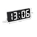 Miniatyrbilde 5 av 5: Smart Stor Digital Veggklokke Appkontroll Tid/dato/&lyd Aktiver & Nedtelling Funksjon Trinnløs Lysstyrke & Volum Alarm Med Snooze Morsom (FMY) Red