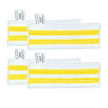 Miniatyrbilde 1 av 5: 4-pakning Mikrofiber Gulvklut Sett Slipe Gulvklut Sett for Easyfix Sc2 Sc3 Sc4 Sc5 Gulvmunnstykke (FMY) WhiteYellow