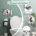 Miniatyrbillede 2 af 5: Brug Kraften Badeværelsesskilt i Træ, Sjove Toilet Skilte Væghængende Plade Dekorativ, Rustik Landhus Væghængende Dekoration Til Toilet (multi)  (FMY) Multi Standard