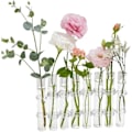 Miniatyrbillede 3 af 5: Hængslet Blomster Vase Reagensglas, 8 stk Reagensglas Blomster Vaser Plante Display Holder, Bord Midtpunkter Vase Med Børst (FMY) 8Pcs L- 18 x 3 cm
