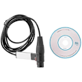 Miniatyrbilde 3 av 5: DMX512 USB DMX grensesnitt adapter LED scene belysning kontroller, USB til DMX grensesnitt adapter, DMX c  (FMY) Black