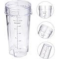 Miniatyrbillede 4 af 5: 16oz udskiftningskopper til Ninja Qb3001ss Fit Compact Personal Blender, med låg - 2 pak -dwdz  (FMY) Transparent  Black