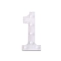 Miniatyrbillede 2 af 3: 22cm LED Lysende Tal Hvide 0-9 Bryllup Fødselsdagsfest Batteridrevet Lampe (FMY) Number 1