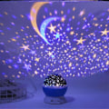 Miniatyrbillede 2 af 5: Projektor stjerneklar nattehimmel natlampe stjerneklar himmel månelys børn baby soveværelse lys roterende 2024 Ny (FMY) blue