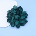 Miniatyrbild 4 av 4: Tygblomma Brosch Stor Korsage Brosch Ros Brosch för Bankett Dans Kostym Violett (FMY) Dark Green 10cm