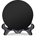 Miniatyrbilde 2 av 5: Svart Obsidian Skrying Speil, Naturlig Svart Obsidian Skrying Speil for Feng Shui med Stativ, Yoga Energispeil Interiør nytt (FMY)
