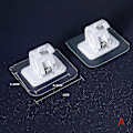 Miniatyrbild 3 av 3: Justerbara Gardinstångshållare Klämmkrokar - 4-pack Självhäftande Stångfäste (FMY)