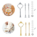 Miniatyrbilde 3 av 5: 10 Sett Kake Stativ Beslagsett Lagdelt Brett For 3 Lags Kake Stativ Holder Hardware (FMY) Silver