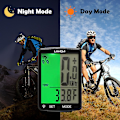 Miniatyrbillede 5 af 5: LIXADA Trådløs Cykelcomputer Multifunktionel LCD-skærm Cykelcomputer Mountainbike Speedometer Blue Backlight