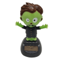 Miniatyrbillede 1 af 3: Bilpynt Halloween Shook Head Doll Skelet Solcelledrevet Bobble Dancer_vv  (FMY) Green Ghost