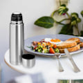 Miniatyrbild 5 av 5: Thermos Termos i rostfritt stål, dubbelväggig, diskmaskinsäker, kaffe termos, te termos (FMY)