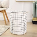 Miniatyrbild 1 av 3: Stor Tvättkorg Rund Smutsig Kläder Vikbar Hink Förvaring Tunna Organizer (FMY) White 1pc