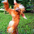 Miniatyrbillede 2 af 2: Orm fra labyrinter håndlavet orm plys legetøj skrivebord ornament sjov plys bamse gave gave (FMY) Hairy Monster