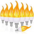 Miniatyrbillede 2 af 5: LED Flamme Flimrende Pære LED Ild Emulering Lys E14 E27 Stearinlys Lampe 4 Tilstande Belysning Kreativ Juleatmosfære Lampe Hjem Dekoration 1 Stk (FMY) E27 4 pcs