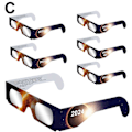 Miniatyrbild 1 av 5: 6-pack Solförmörkelseglasögon, CE&ISO-certifierade Eclipse-glas för soltittande, optisk kvalitet Säkra glasögon för direkt solljusvisning (FMY) C