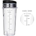 Miniatyrbillede 5 af 5: 16oz Erstatningskopper til Ninja Qb3001ss Passer til Kompakt Personlig Blender, Med Låg - 2 Pakke (FMY) Transparent  Black