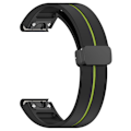Miniatyrbilde 5 av 5: Urklokkebånd i svart spenne med dobbel farge for Garmin Tactix 7 Pro/Fenix 7X/6X/6X Pro/5X Plus 26 mm (FMY) Black Garmin Tactix 7 Pro