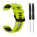 Miniatyrbild 1 av 5: Silikonarmband för Forerunner 735xt 230 235 - Svettbeständig handledsrem (FMY) Lime black