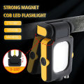 Miniatyrbillede 2 af 5: Arbejdslampe med 3 lystilstande, COB magnetisk lommelygte, mini LED lommelygte, nødlommelygte (uden batteri) (FMY)
