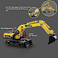 Miniatyrbild 3 av 5: Leksaksbil Pojk Stor Byggfordon Grävmaskin Bulldozer Gripare Markborrmodell (FMY) Manual Clamping Machine