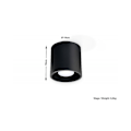 Miniatyrbillede 4 af 4: Plafond Orbis 1 Sort  (FMY)