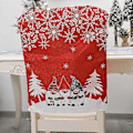 Miniatyrbild 1 av 3: 2 st julstolsryggar med dvärg och snöflinga, julstolsöverdrag, juldekoration -NMAOV  (FMY) Red