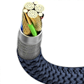 Miniatyrbilde 5 av 5: 2-i-1 Type-C Bil Audiokabel 1 Split 2 Type C til USB A 3,5 mm AUX Kabelledning (FMY) Black