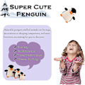 Miniatyrbilde 2 av 5: Penguinsoft Animal Baby Penguin Plussj Koselig Leke Dukke For Jenter Gutter, 11 Tommer (FMY)