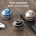 Miniatyrbillede 3 af 5: Kinetic Spinner Legetøj Illusion Metal Kugle Fingertop Gyroskop Spindende Børn Voksne Stressaflastning Fidgets  (FMY) Gold