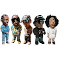 Miniatyrbild 1 av 4: Legend Hip Hop Rapper Minnesmärke Resin Ornament Memorial Resin Staty Hantverk Dekoration (FMY) Tupac Red