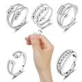 Miniatyrbillede 3 af 5: 6 stk. Irritations- og angstring, roterende forstyrrelsesring, stressaflastningsring, åben kube, fosterring, stressaflastningsring (FMY)