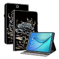 Pikkukuva 1 / 5: Maalattu Nahkakuori Samsung Galaxy Tab A 9.7 T550 T555 P550 (FMY) Black Rose