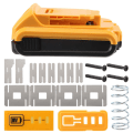 Miniatyrbillede 2 af 5: Batteriudskiftningsplastkasse til DeWalt 20V DCB201,DCB203,DCB204,DCB200 18V Li-Ion Batteri Dækdele til 3A 4A 5A  (FMY) black