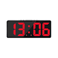 Miniatyrbild 1 av 5: Smart Stor Digital Väggklocka Appkontroll Tid/datum/&ljud Aktivera & Nedräkningsfunktion Steglös Ljusstyrka & Volym Alarm Med Snooze Kul (FMY) Red