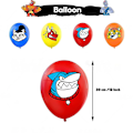 Miniatyrbilde 4 av 5: Goo Jit Zu Heroes Tema Bursdagsfest Tilbehørsett Inkluderer Banner Kake Cupcake Topper Ballongsett Dekorasjon (FMY)