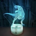 3D Dinosaur Nattelys Lampe Leke, Dinosaur Lys Lamper for Gutterom, Dinosaur Nattelys for Gutter (FMY)