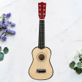 Miniatyrbild 3 av 3: 21 tum elektrisk gitarr klassisk akustisk gitarr trägitarr trä akustisk gitarr vintage stil akustisk gitarr (FMY) Beige 54X17X6cm