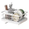 Miniatyrbilde 1 av 5: Stort Oppvaskstativ med Automatisk Drenering og Sklisikkert Design - Stabilt, Plassbesparende, Enkel Installering (FMY) white