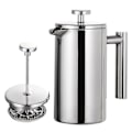 Miniatyrbillede 1 af 4: 350ml/800ml/1000ml Stempelkande Kaffemaskine Rustfrit Stål Dobbeltvægget Isoleret Kaffemaskine Kande (FMY) 800ml