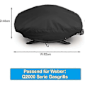 Miniatyrbillede 1 af 3: Overtræk til Weber Q2000 / Q2200 / Q200 Grill, Vandtætte Grillovertræk til Weber (FMY)