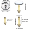 Miniatyrbild 1 av 2: 2 st Badrums Push Pop-up Click Clack Propp, 38mm Handfatspropp Pop-up Propp (FMY)