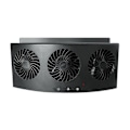 Pikkukuva 1 / 5: 3 Ilma-aukkoa Aurinkovoimalla Toimivat Auton Ikkunan Tuulettimet Kestävä Ajoneuvon Jäähdytystuulin Auton Autoille (FMY) USB Power 3Fan