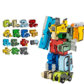 Miniatyrbild 4 av 5: DIY Kreativa Utbildningsblock Montering Actionfigur Transformation Nummer Deformation Robot Leksak För Barn (FMY) 10 PCS
