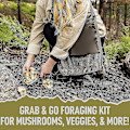 Miniatyrbillede 4 af 5: Svampejagt Foraging Taske, Mesh Pose Høsttaske Sammenklappelig Frugtindsamling Plukning Svampekurv-Yvan  (FMY) Khaki