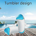 Miniatyrbild 3 av 5: Lysande Poolleksaker för Barn Vuxna Uppblåsbar Delfin Stå Upp på Vatten Land med Tumlardesign / LED & Fjärrkontroll / 13 Färger Poolflottar Perfekt (FMY)