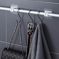 Miniatyrbild 2 av 3: Justerbara Gardinstångshållare Klämmkrokar - 4-pack Självhäftande Stångfäste (FMY)
