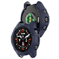 Miniatyrbild 3 av 5: TPU Klockfodral för Garmin Epix Pro (gen 2) 47mm/Fenix 7 Pro/Fenix 7, Repskyddande Ihåligt Skydd (FMY) Midnight Blue